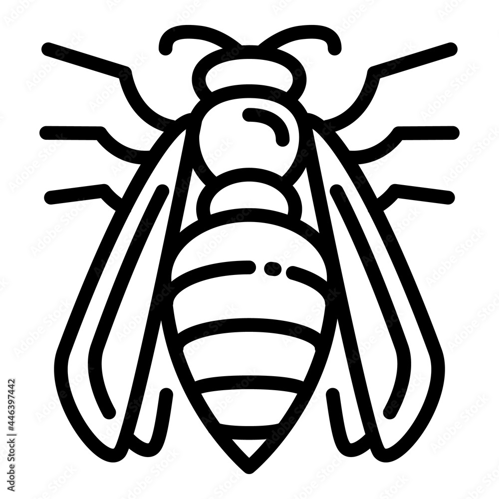 Poster agression wasp icon. outline agression wasp vector icon for web design isolated on white background