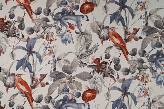 pattern with flowers on fabric