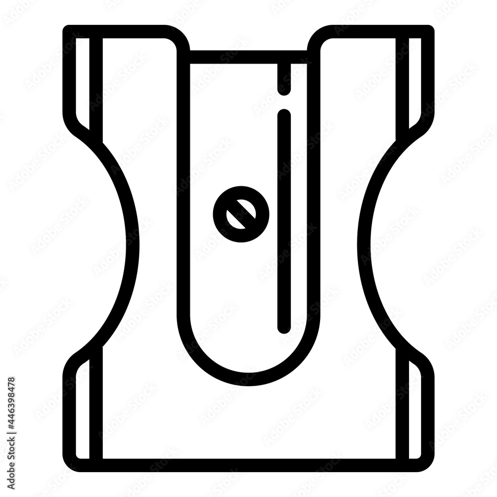 Poster school sharpener icon. outline school sharpener vector icon for web design isolated on white backgro