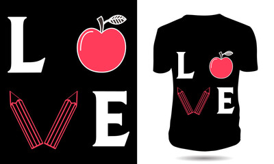Love teacher tshirt design