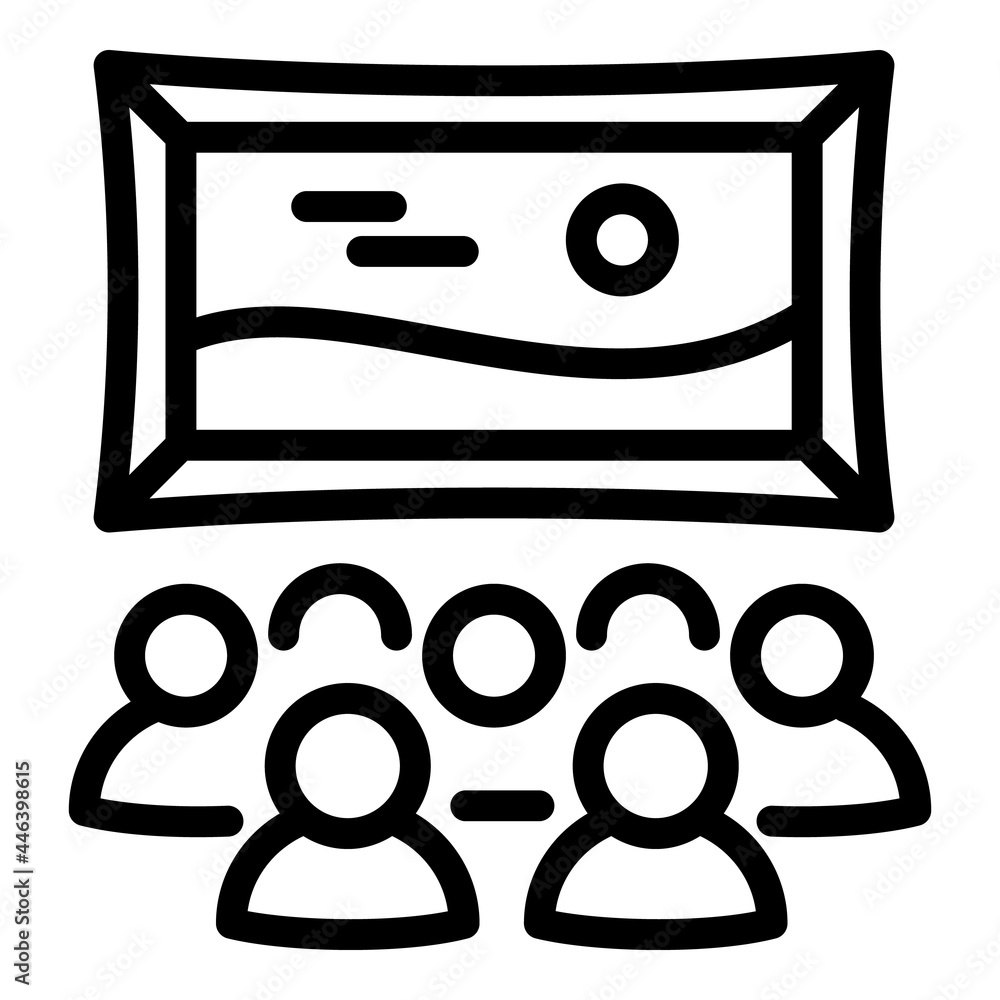 Poster art gallery icon. outline art gallery vector icon for web design isolated on white background