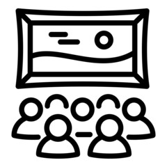 Art gallery icon. Outline art gallery vector icon for web design isolated on white background