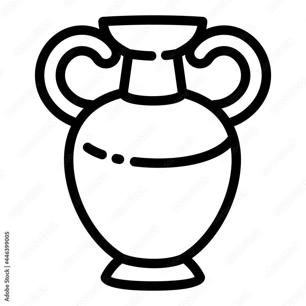 Poster ancient vase icon. outline ancient vase vector icon for web design isolated on white background