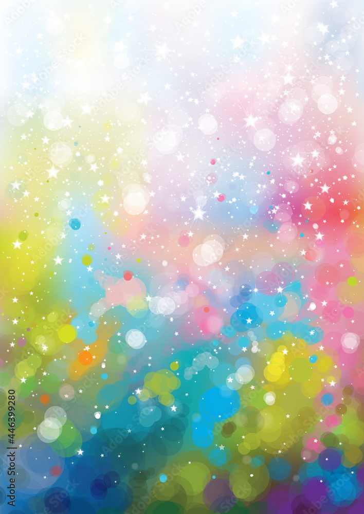 Wall mural vector colorful, sparkling background with lights and stars.