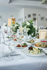 table set for a dinner