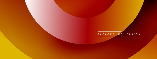 Abstract overlapping lines and circles geometric background with gradient colors