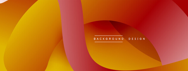 Naklejka premium Abstract overlapping lines and circles geometric background with gradient colors