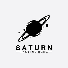 Planet Saturn logo vector illustration design. Planet logo template. Space logo vector