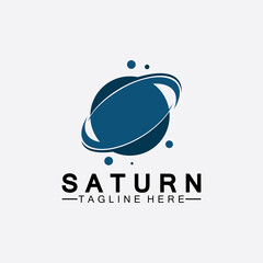 Planet Saturn logo vector illustration design. Planet logo template. Space logo vector © Sunar