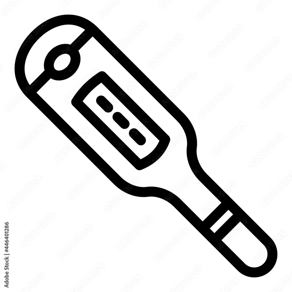 Poster digital thermometer icon. outline digital thermometer vector icon for web design isolated on white b