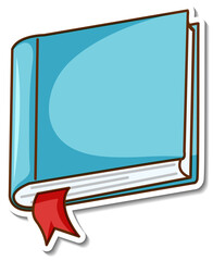 Sticker design with an empty book isolated