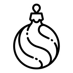 Christmas purple ball tree toy icon. Outline Christmas purple ball tree toy vector icon for web design isolated on white background