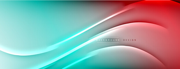 Abstract background. Shadow lines on bright shiny gradient background.