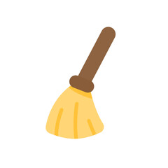 Broom vector. Floor broom for dusting off dust on the floor for cleaning.