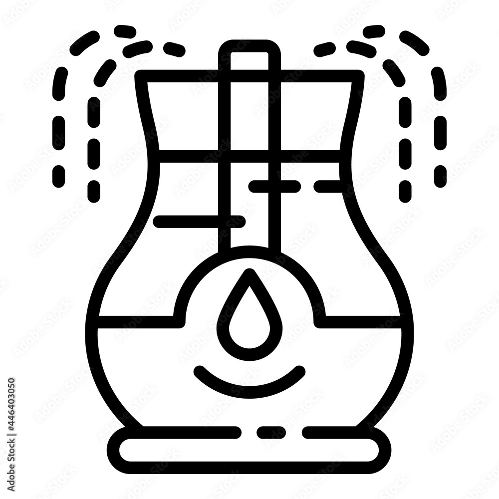Poster cooling humidifier icon. outline cooling humidifier vector icon for web design isolated on white bac