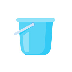 Cleaning water tank vector. Plastic bucket for mopping the floor