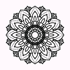 Circular pattern mandala art decoration elements