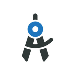 Design compass icon vector graphic illustration