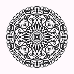 Circular pattern mandala art decoration elements