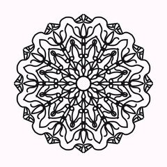 Circular pattern mandala art decoration elements