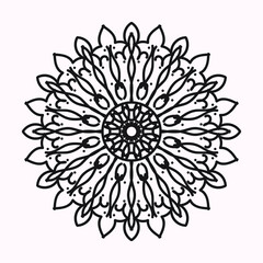 Circular pattern mandala art decoration elements