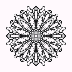 Circular pattern mandala art decoration elements