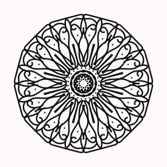 Circular pattern mandala art decoration elements