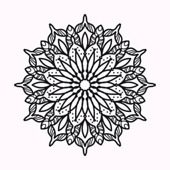 Circular pattern mandala art decoration elements