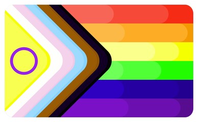LGBT community flag with new variant. flat style