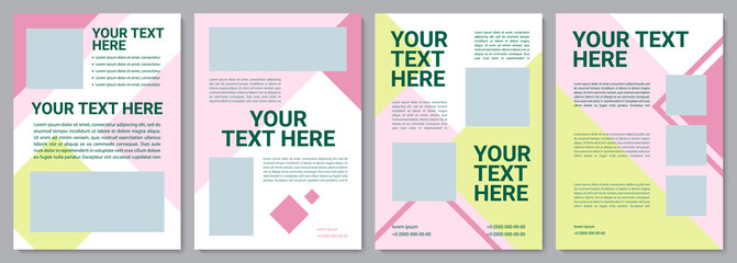 Multicolor creative brochure template. Flyer, booklet, leaflet print, cover design with copy space. Your text here. Vector layouts for magazines, annual reports, advertising posters