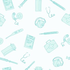 light seamless pattern light green color medicine