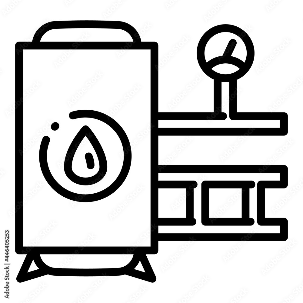 Poster pool tank filter icon. outline pool tank filter vector icon for web design isolated on white backgro