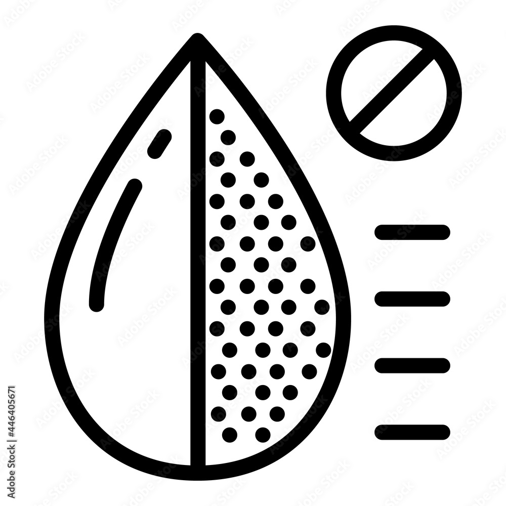 Poster water filter drop icon. outline water filter drop vector icon for web design isolated on white backg