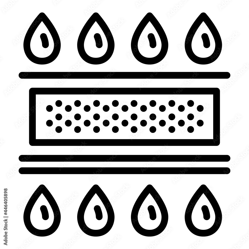 Poster water filter technology icon. outline water filter technology vector icon for web design isolated on