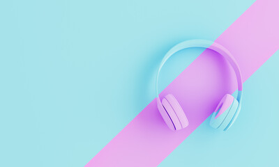 minimal pastel headphone