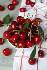 Obraz na płótnie Canvas Concept of sweet berry with red cherry