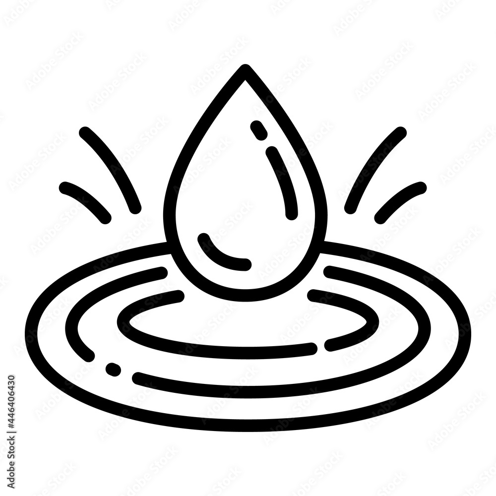 Poster water filter drop icon. outline water filter drop vector icon for web design isolated on white backg