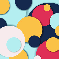 Colorful circles abstact background vector background 