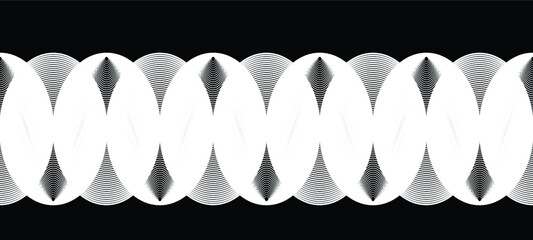 White ovals halftone  on black background,vector pattern