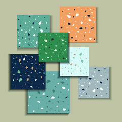 Colorful terrazzo texture background , vector  