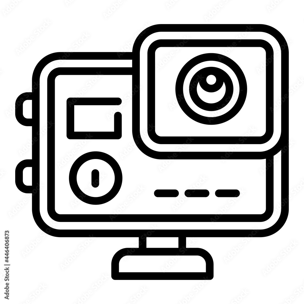 Poster underwater action camera icon. outline underwater action camera vector icon for web design isolated 