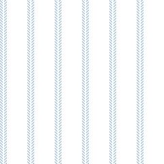 Seamless stripes pattern in light blue and white. Background for cotton or linen dress, shirt, other modern spring summer fashion textile print. Thin vertical textured double lines.