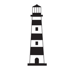 Lighthouse icon on white background. light house sign. flat style.