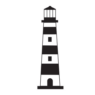 Lighthouse icon on white background. light house sign. flat style.