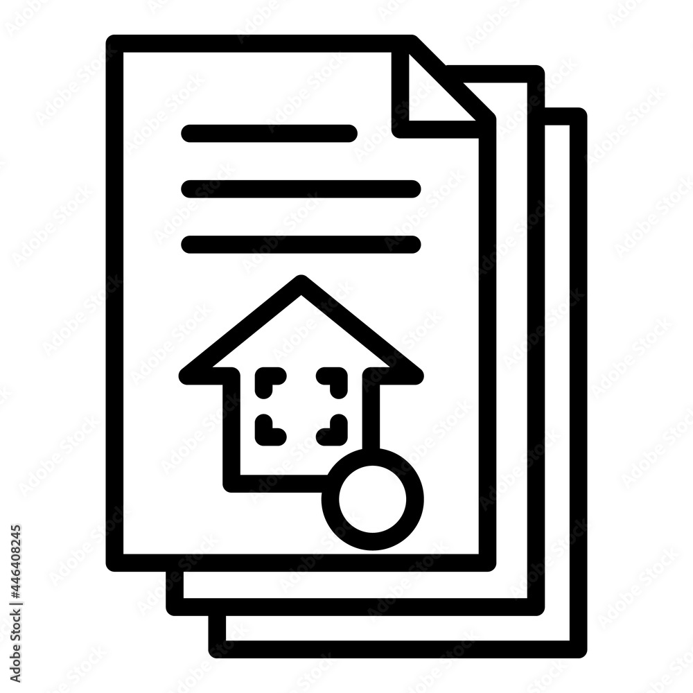 Poster architect house project icon. outline architect house project vector icon for web design isolated on