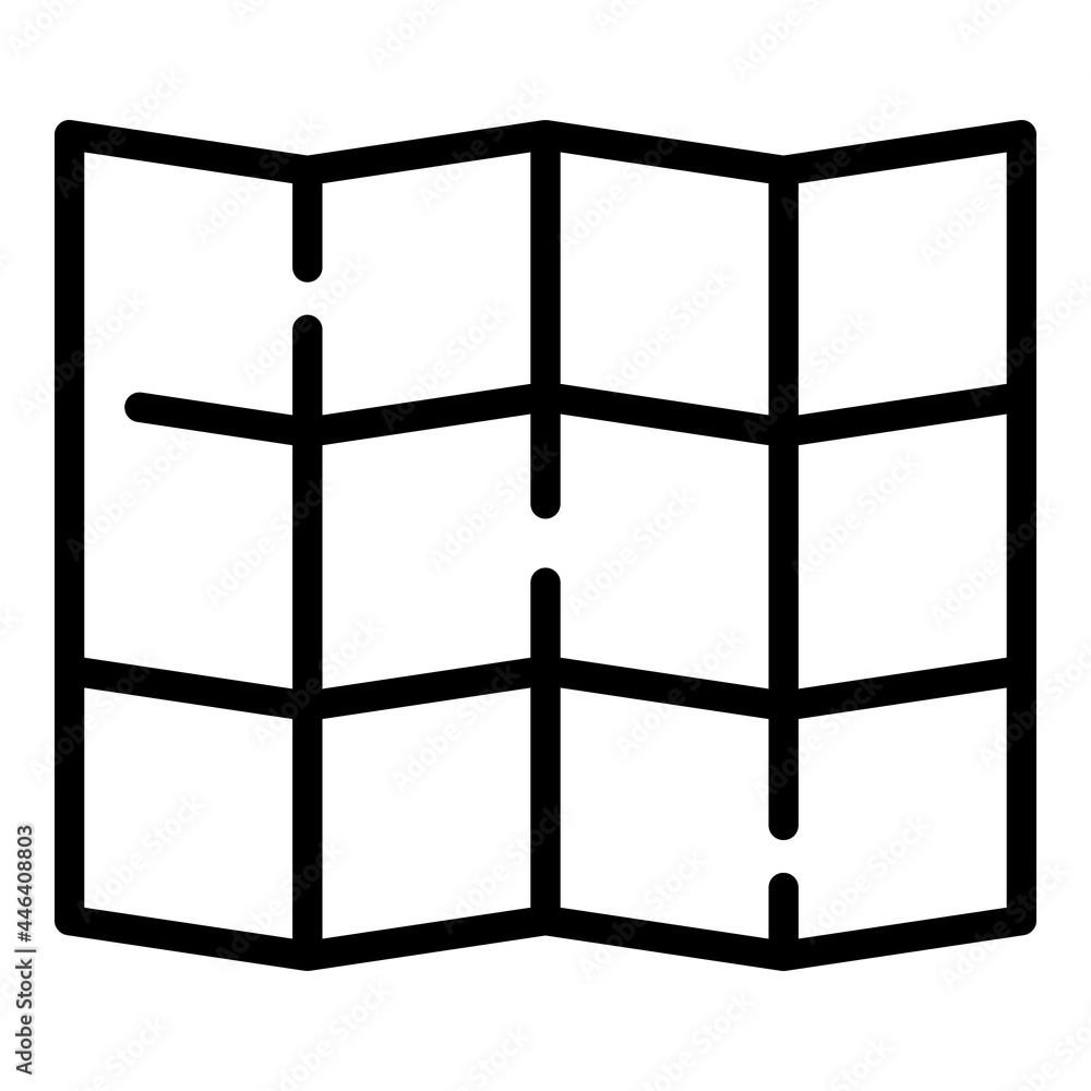 Poster architect paper plan icon. outline architect paper plan vector icon for web design isolated on white