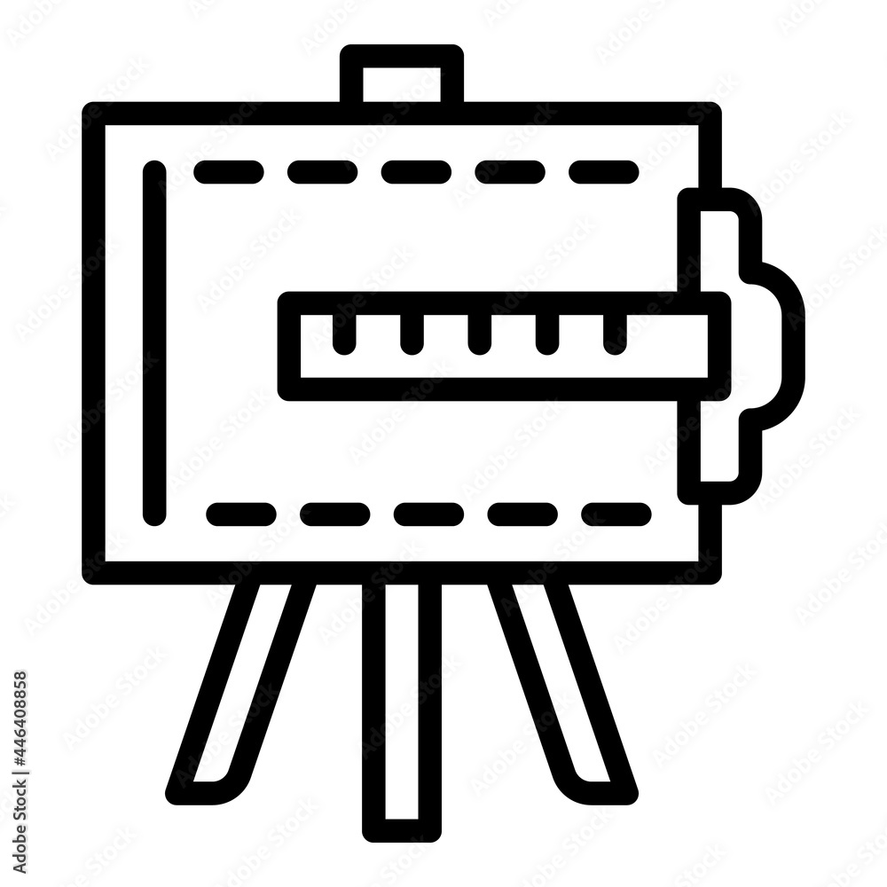 Poster architect easel icon. outline architect easel vector icon for web design isolated on white backgroun