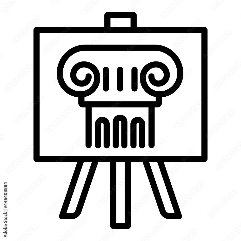 Poster architect column project icon. outline architect column project vector icon for web design isolated 