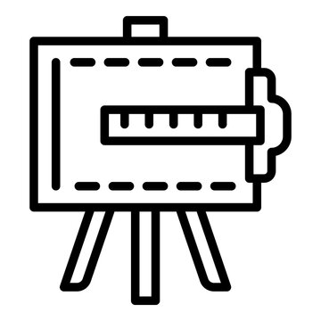 Architect Easel Icon. Outline Architect Easel Vector Icon For Web Design Isolated On White Background