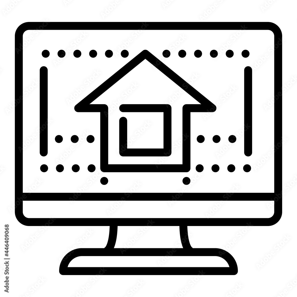 Poster architect school icon. outline architect school vector icon for web design isolated on white backgro